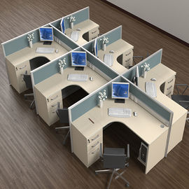 자유로운 입상 8 Seater 직원 ISO9001를 위한 가동 가능한 모듈 사무실 워크스테이션