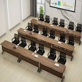 나무로 되는 교실 훈련 방 책상/Foldable 회의장은 바퀴로 꼭대기에 오릅니다