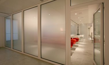 사무실을 위한 움직일 수 있는 칸막이벽 가동 가능한 젖빛 유리 방 분배자