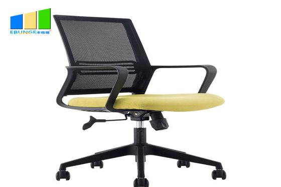행정적 구성 회전 의자 검은 중간 등 메쉬 사무실 의자 컴퓨터 책상 직원 의자