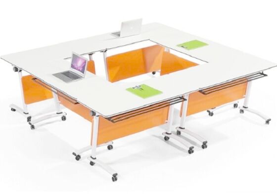 에번지 미끄러져 움직이는 사무실 책상 트레이닝 테이블 폴드형 회의실 테이블