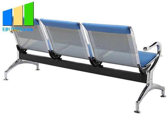 상업용 스틸 벤치 3인승 공항 가죽 의자