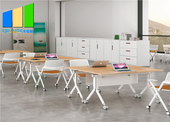 회의실 쌓을 수 있는 접히는 회의 테이블 사무실 움직일 수 있는 훈련 책상