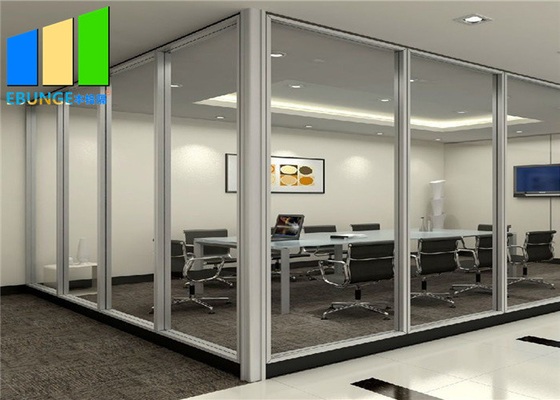 실내 방 분배자 사무실 회의실을 위한 알루미늄 구조 단 하나 유리제 칸막이벽