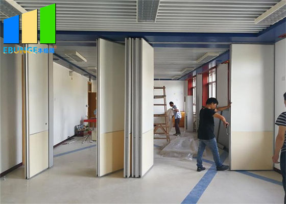 사무실 훈련 방을 위한 칸막이벽을 접히는 알루미늄 구조 건강한 증거 직물